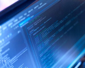 programming on a computer screen