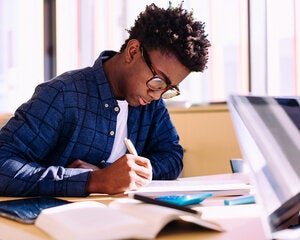 writer working