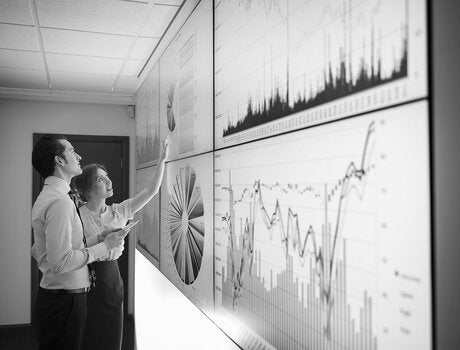 team analysing data