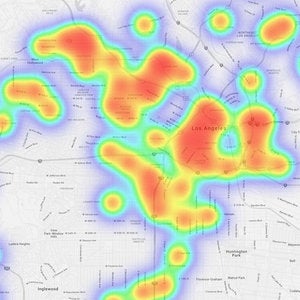 heat map of city