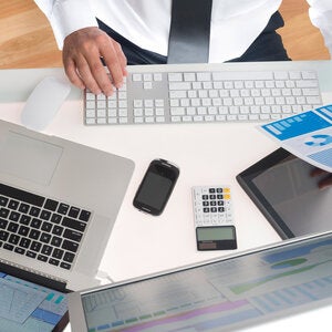 keyboard and spreadsheets