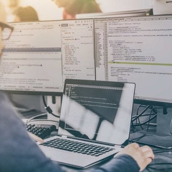 programmer at a computer