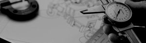 dial caliper held by a person
