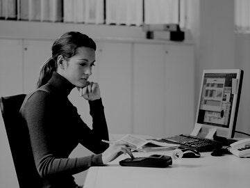 woman working at computer