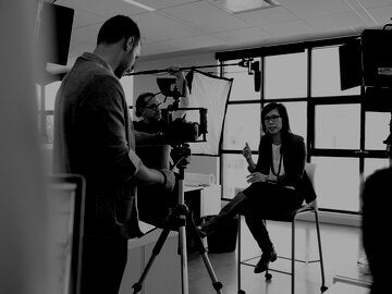 On the set of a low-budget film.