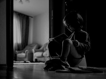 child using the potty
