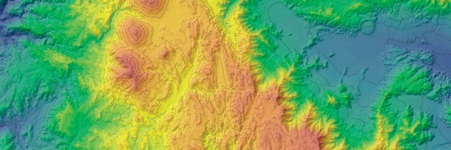 heat map of topography