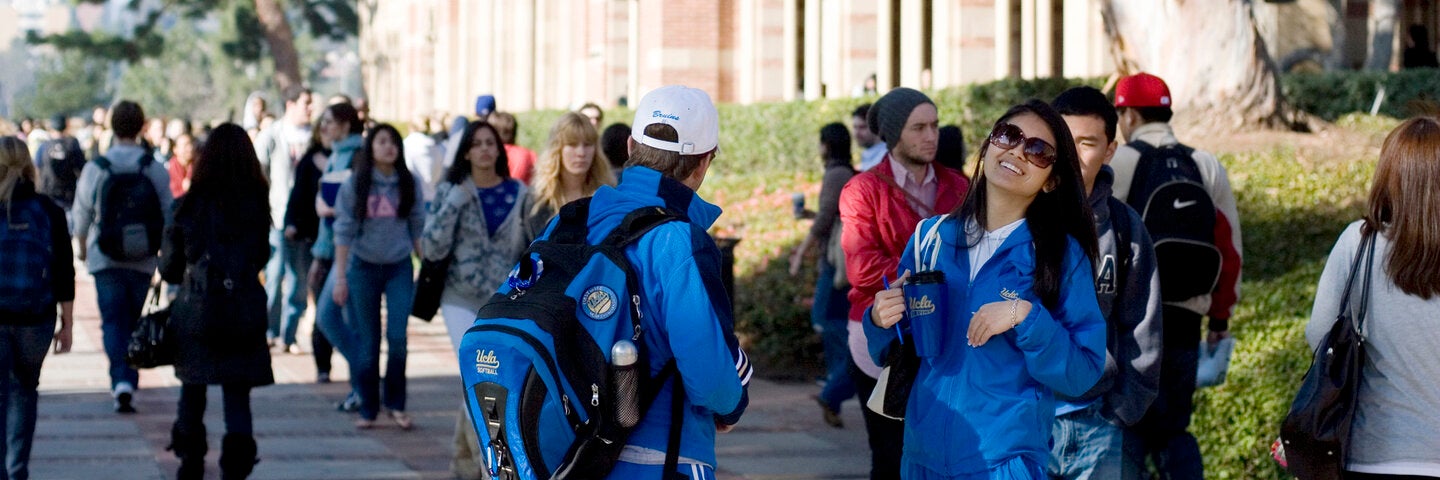 Students on the UCLA campus.