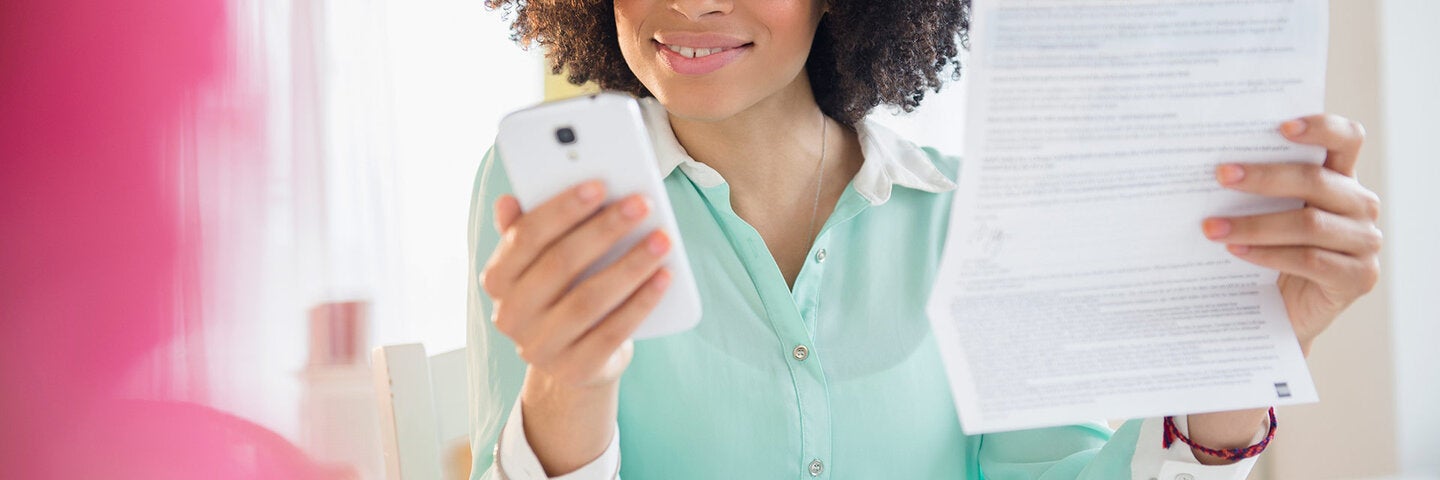 woman receiving good news