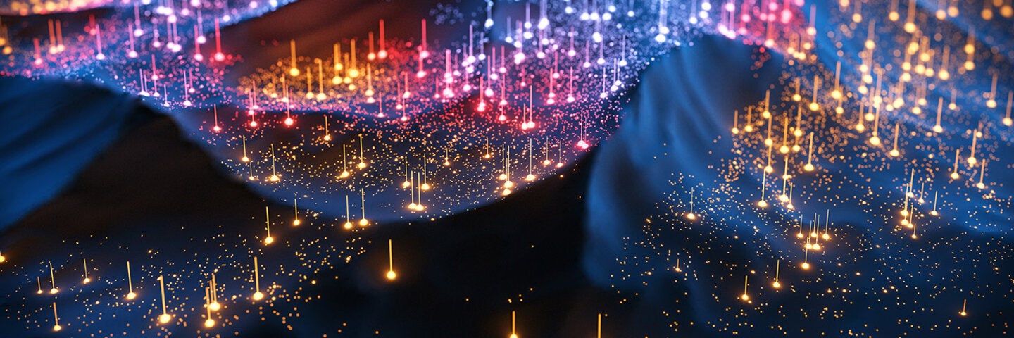 illuminated digital landscape