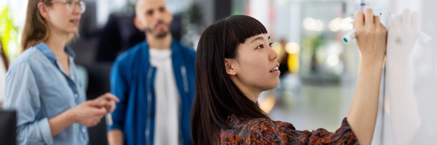 group of professionals in a meeting