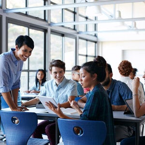Teacher in classroom