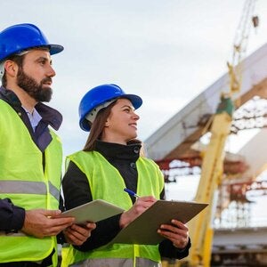 a male and female civil engineer