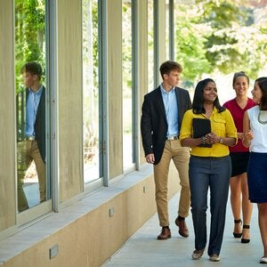 Group of students walking