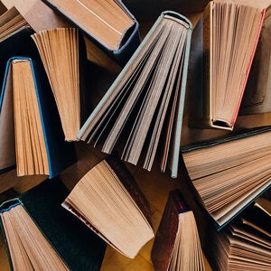 a group of books