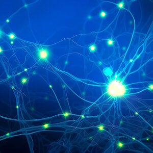 Illustration of neural synapses